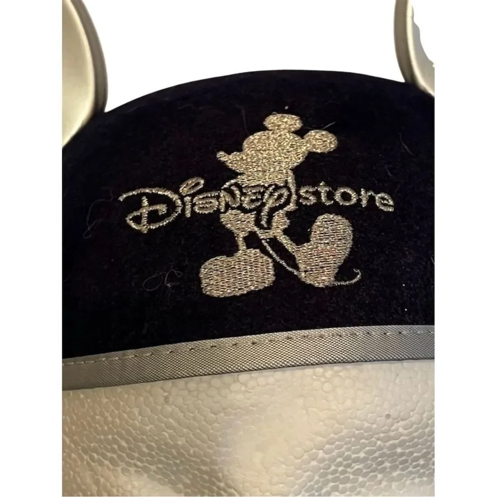 Disney‎ Store Mickey Mouse Ears Hat Silver Embroidered anniversary rare